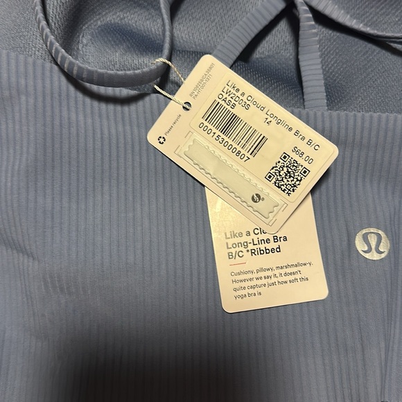 Lululemon Like a Cloud Ribbed Longline Bra *Light Support, size 14 B/C Cup - Picture 4 of 6